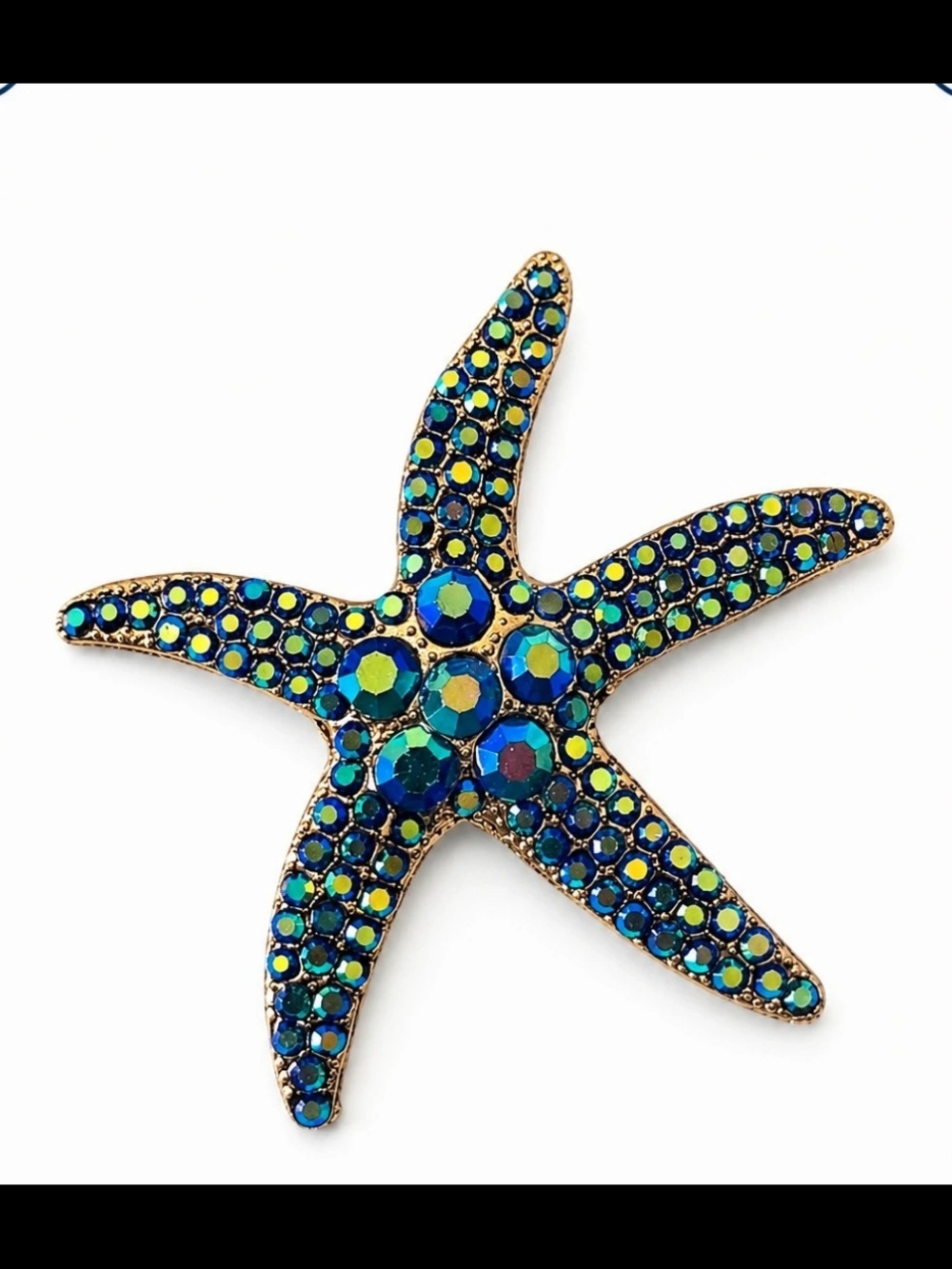 Blue & Green Crystal Starfish Accent by